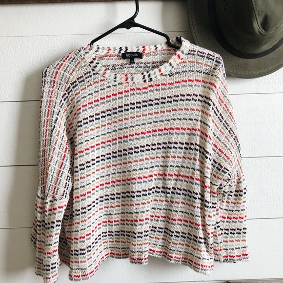 Roolee Tops - ROOLEE Knitted Stripe Blouse